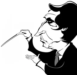 Riccardo Muti, caricatura del direttore d